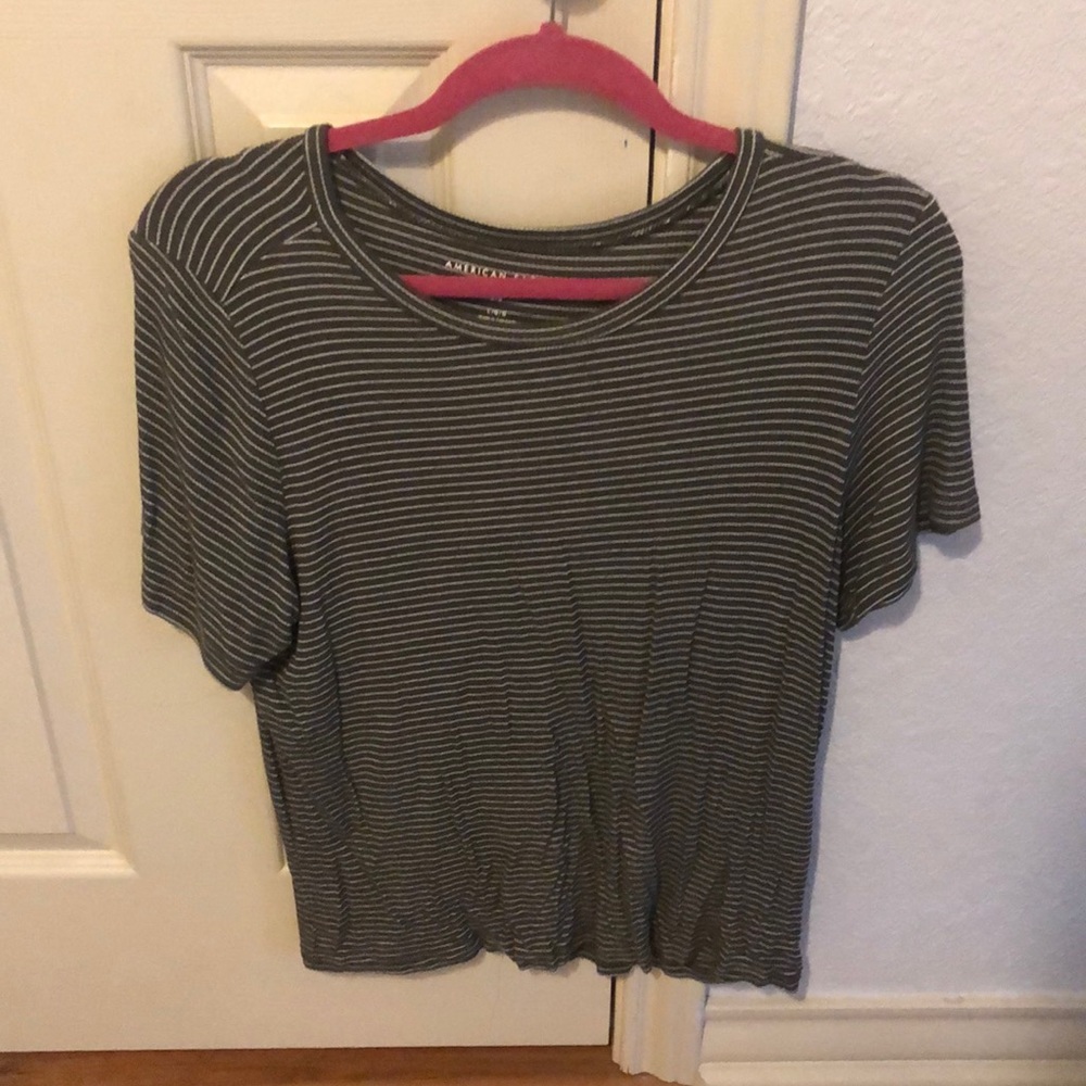 green striped shirt